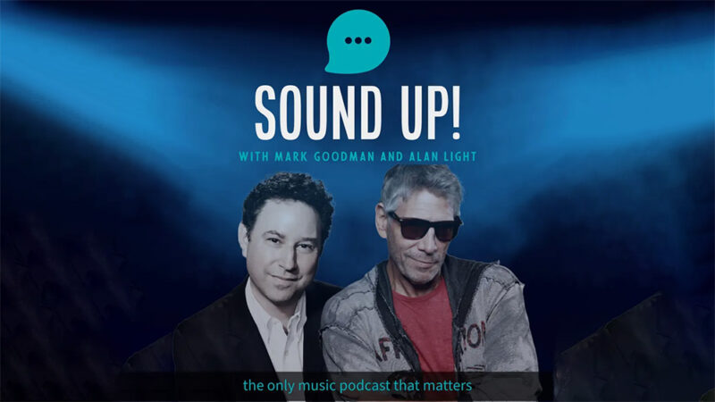 Image of Episode 16 of Sound Up! Podcast. Def Leppard drummer Rick Allen and singer songwriter Lauren Monroe join us to discuss the Raven Drum Foundation NYC all-star benefit and Rick talks about Def Leppard’s Pyromania turning 40. 